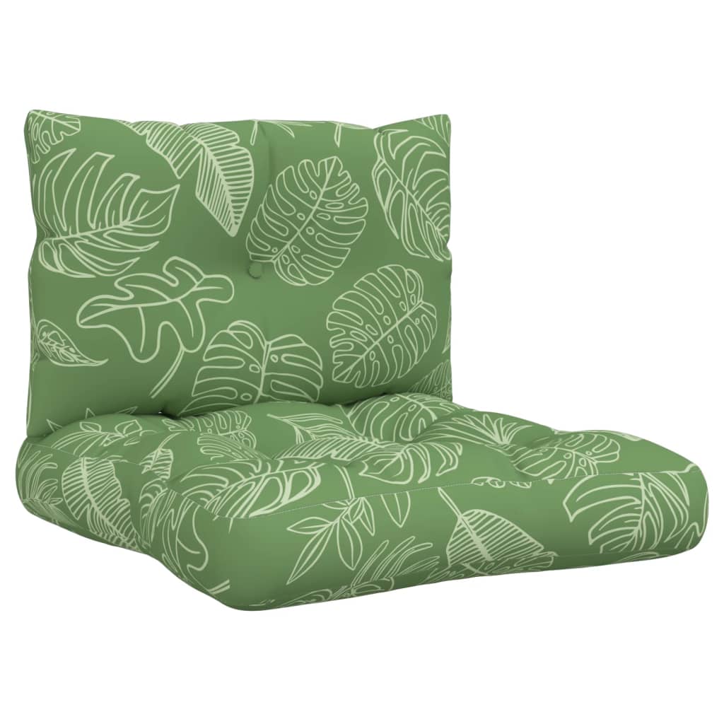 Pallet Cushions 2 pcs Leaf Pattern Oxford Fabric