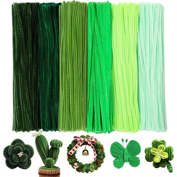 600pcs Mixed Color Thick Pipe Cleaners for DIY Crafts - Children's Educational Toy for Flower Bouquets, Chenille Stems/Strips.