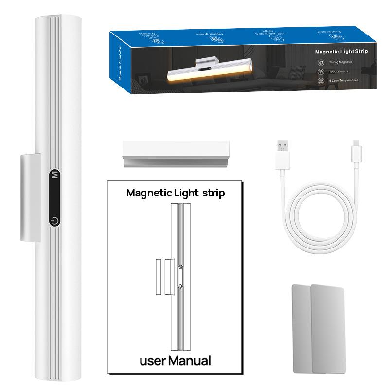 Magnetic LED Light Bar, 4500mAh Rechargeable Battery, Wireless No Drill Installation, for Closet Cabinet Bedside Desk Vanity, Motion Sensor Light