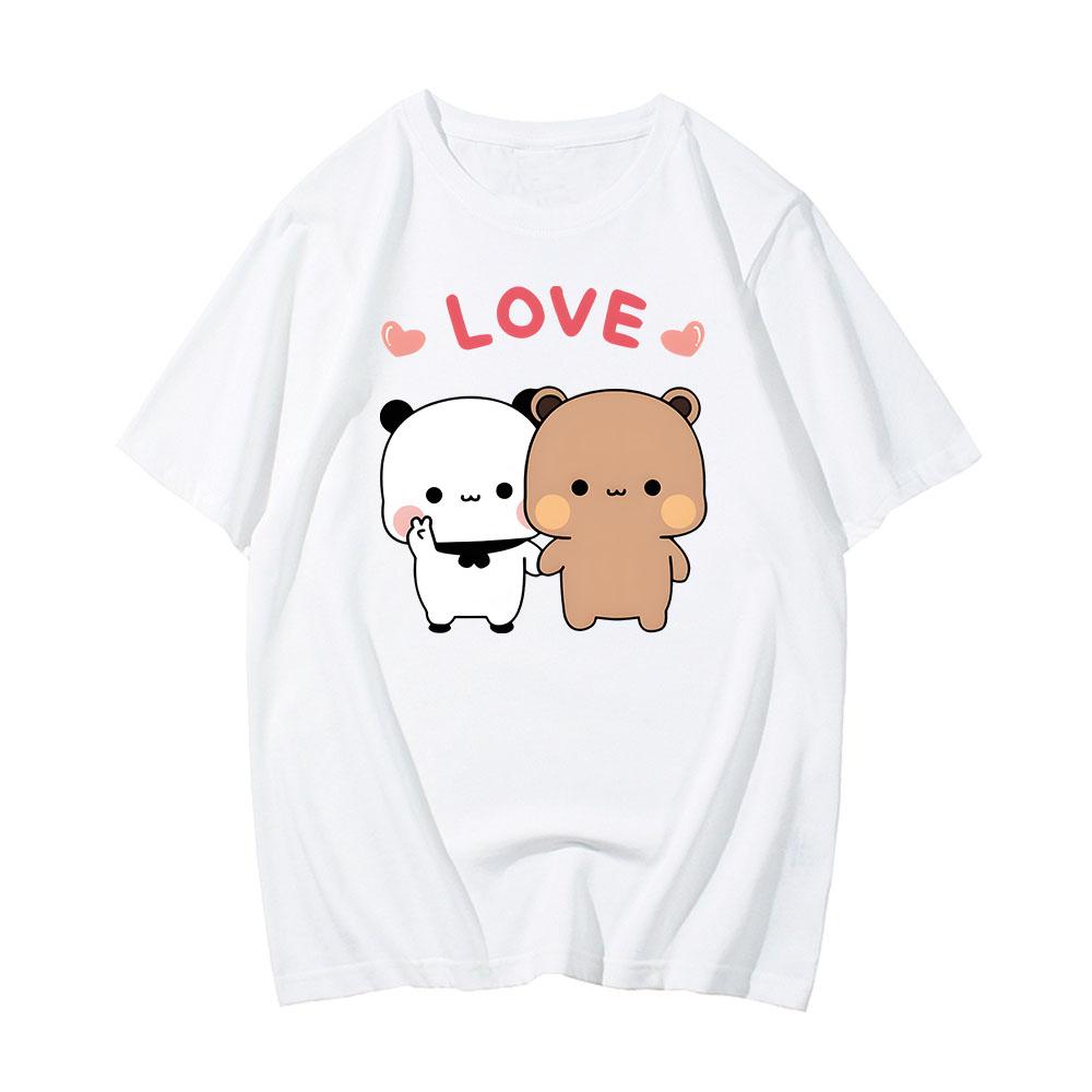 Camisetas Kawaii Bear Panda Bubu y Dudu, camisetas con la frase