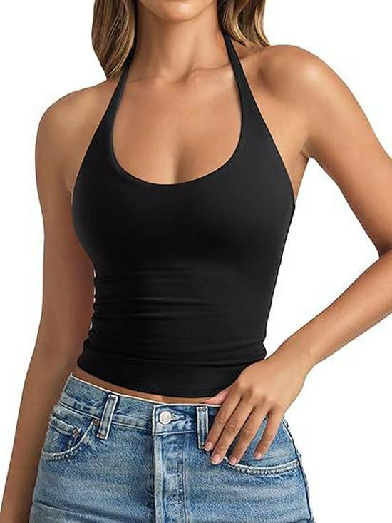 

2026 Spring European & American Style Slim Fit Solid Color Camisole - Women s Hot Girl Sleeveless Fashion Top L чёрный