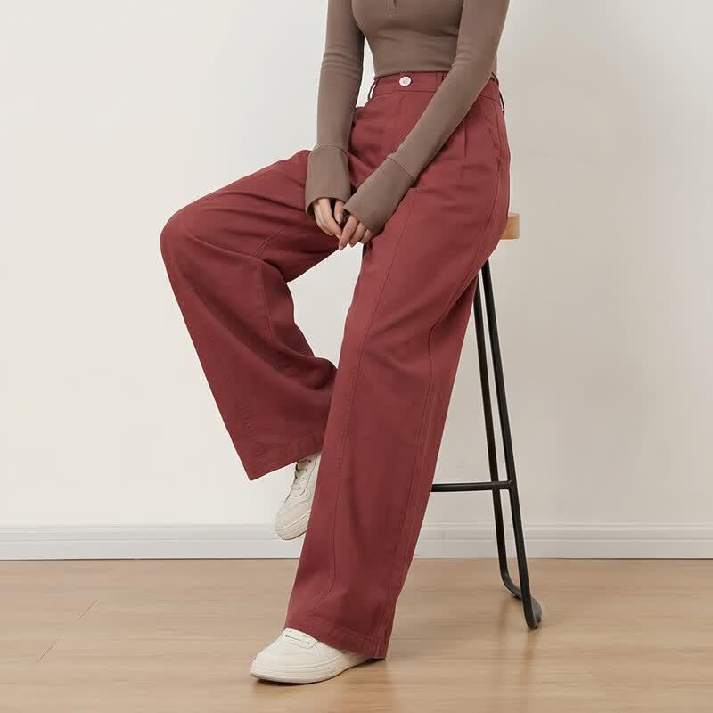Pantaloni Casual Larghi da Donna in Misto Lyocell KOMPASU