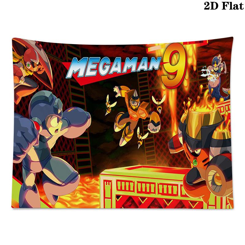 Mega Man Wall Tapestry Aesthetic Wall Hanging Printed Fabric Blanket Decorative Tapestries for Bedroom Living Room Home Decor