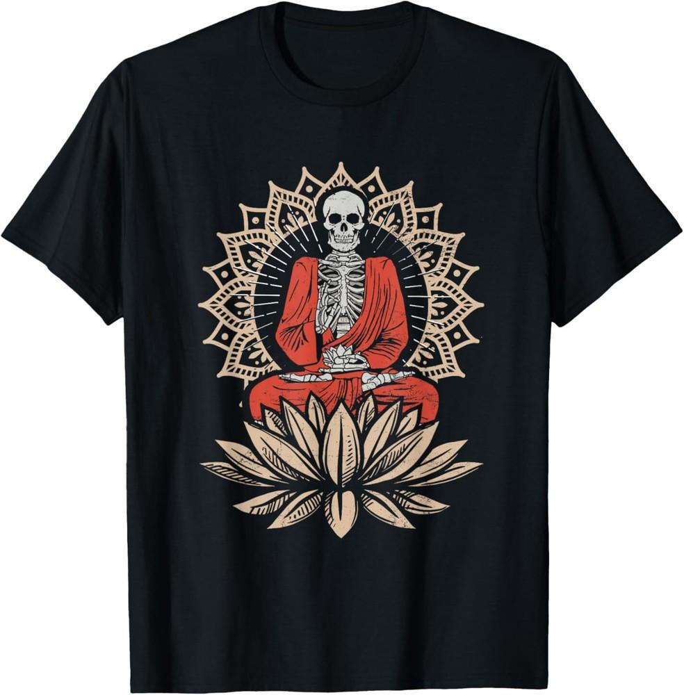 NEW Buddha Skeleton Meditation Buddhism India Buddhist Tee TShirt S3XL Unisex T-Shirt M