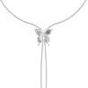 Metal Liquid Butterfly Pull Adjustable Necklace Multifunctional Design Spice Girl Wind Necklace Female