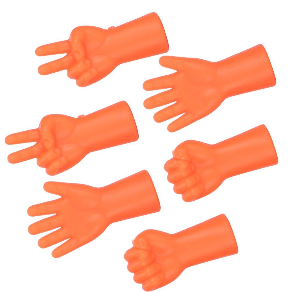 12pcs Hand Shape Design Needle Protector Caps Anti-Slip Sweater Pin Caps  For Beginners