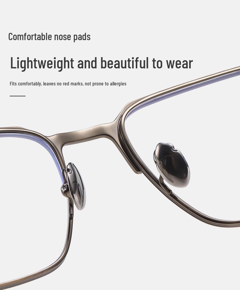 Ultra-Light Pure Titanium Rosewood Men's Fashion Eyeglass Frame