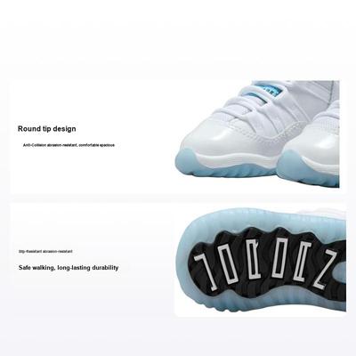 Air 11 Retro TD Legend Blue / Columbia 2024 Baby Sneakers White Black 378040-104