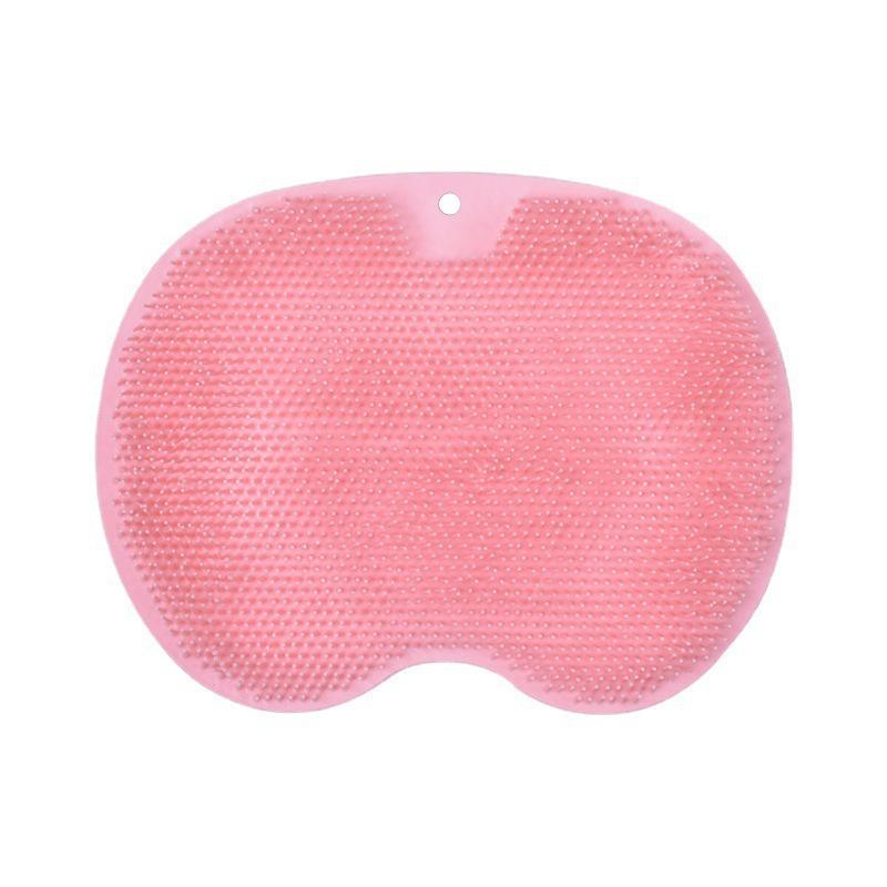Shower Silicone Foot Scrubber Back Body Brush Massager Pad Mat Cleaning Bathroom