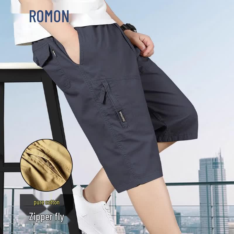Romon Men s Loose Fit Capri Cargo Pants 2XL