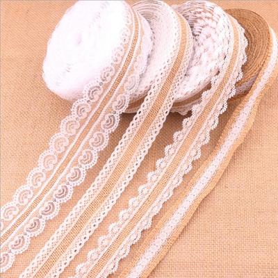 2.5CM Linen Roll Lace for DIY Handmade Crafts and Christmas Wedding Decor