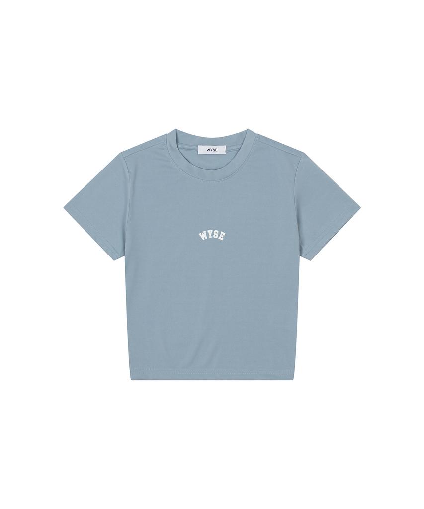 WYSE Cooling New Logo Crop Short Sleeve Tee (Light Blue)