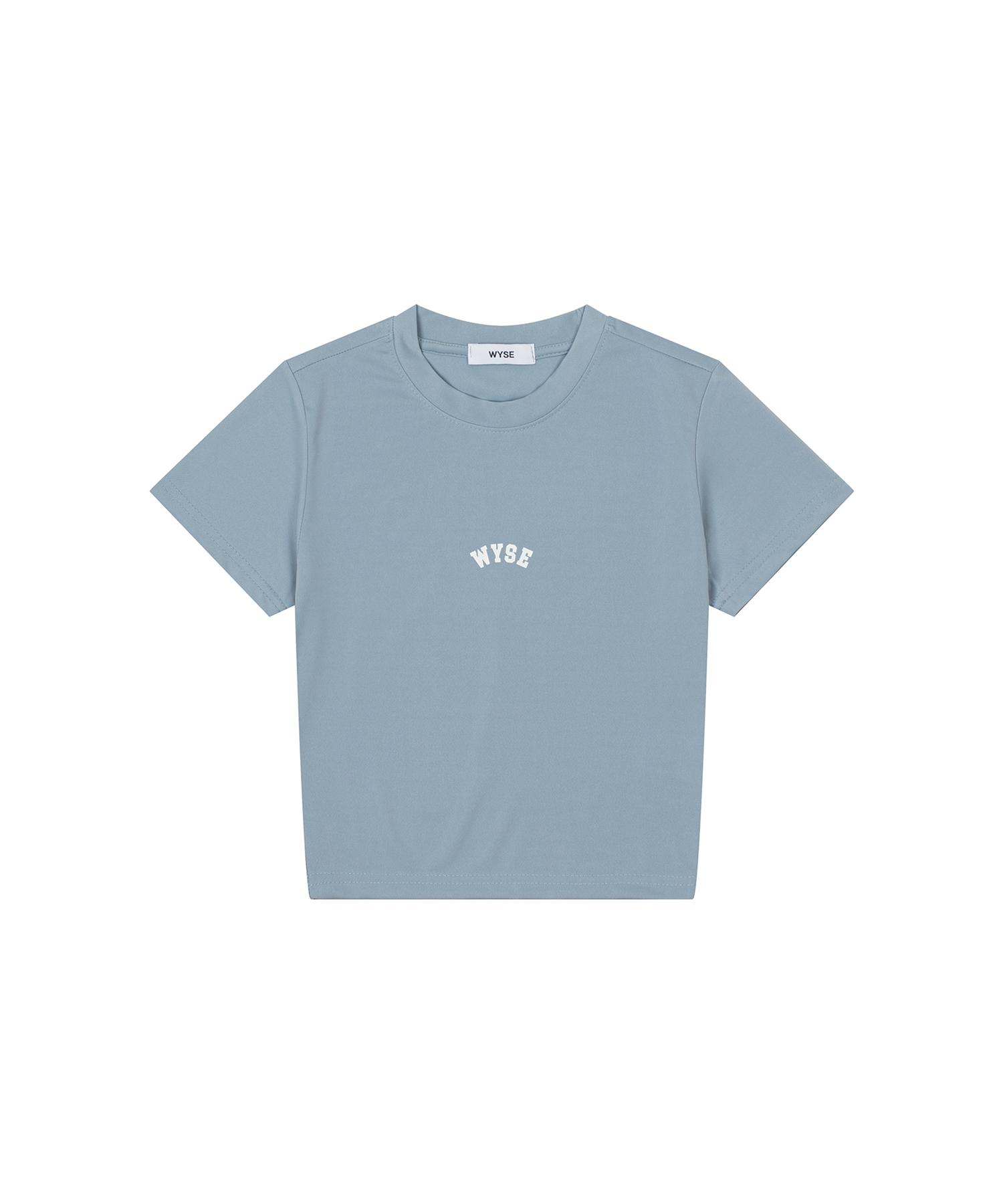 Wise Cooling New Logo Crop Short Sleeve Tee (Light Blue) Free