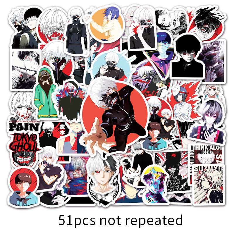 51 Unique Tokyo Ghoul Graffiti Stickers for Luggage, Laptops & Cars 5.5-8.5 cm