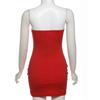 Fall Women's Solid Color Slim-fit Street Fashion Straight-neck Strapless Dress