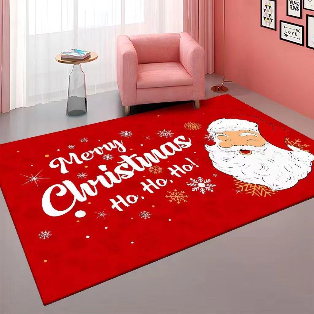 Cartoon Christmas Carpet, Living Room Easy To Clean Sofa Coffee Table Floor Mat Bedroom Full Of Bedside Blankets
