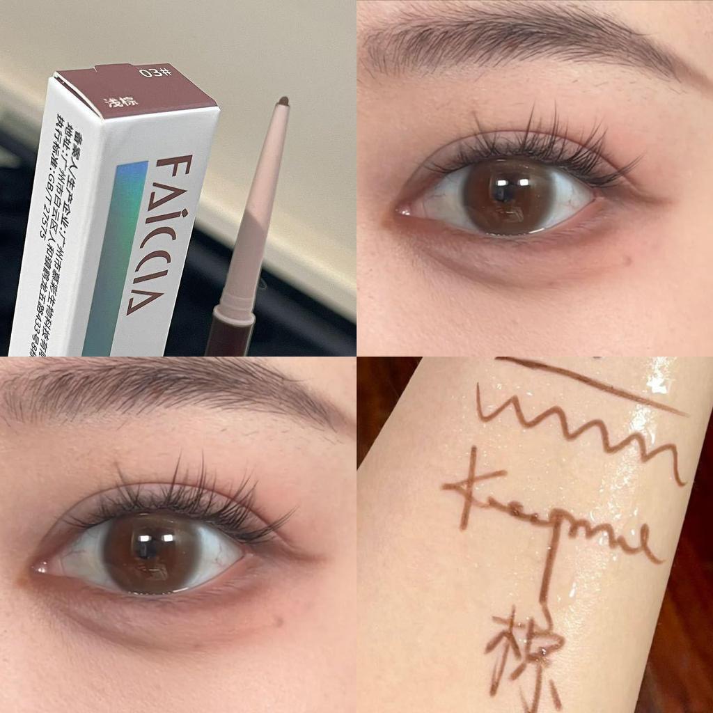 Kamaimei Ultra-Fine Waterproof Eyeliner Pencil - Sweat & Smudge-Proof, Natural Definition for Beginners