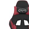 Gaming Chair with Massage Function Black and Burgundy Artificial Leather