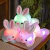 Cartoon Colorful Seven-color Glowing Rabbit Doll Plush Toy Children's Comfort Pillow To Give Best Friend Gift