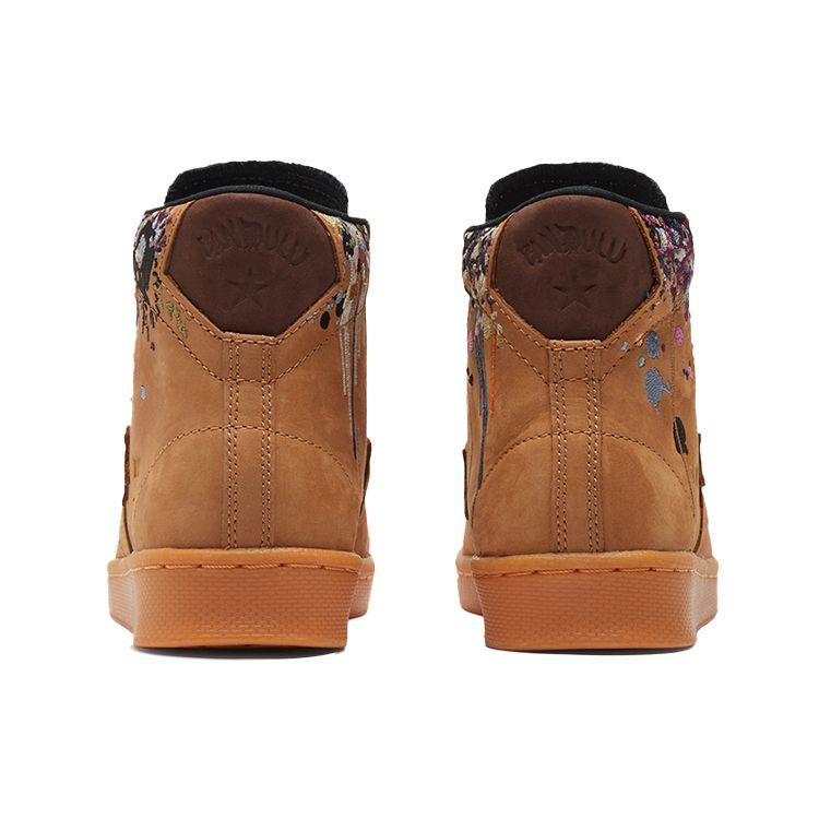 Bandulu X Converse Pro Leather High Paint Splatter - Flux Unisex Sneakers Brown Gum-Light-Honey 169908C