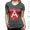 Angular Logo T Shirt Cotton Men Women DIY Print Angular Javascript Angularjs Js Programming Logo Angular Js Development Web