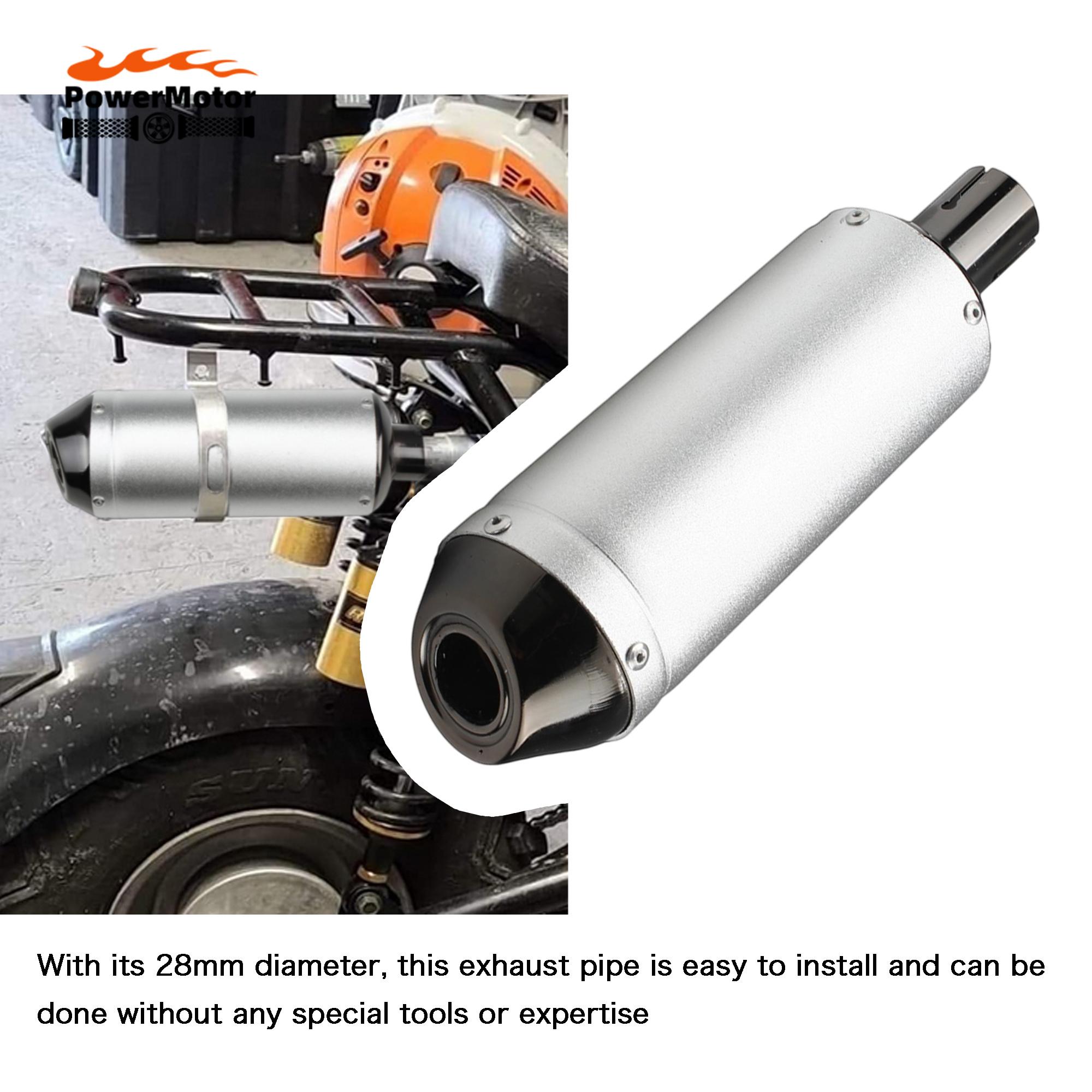 

28mm Motorcycle Motorcross Exhaust Muffler Pipe Clamp Pipe Escape Moto 110 125cc 150cc Dirt Pitbike ATV For CRF Kayo BSE Scooter серебряный