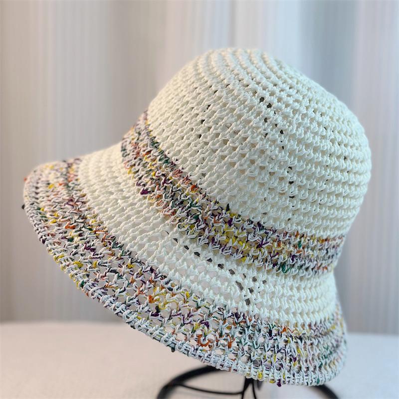 Summer Beach Bucket Hat For Women Top Quality Outdoor Casual Breathable Sunshade Wide Brim Colorful Fisherman Cap Party Gift