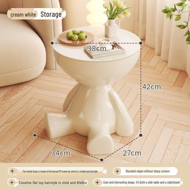 Sleek Floor-Standing Plastic Storage Rack for Bedroom