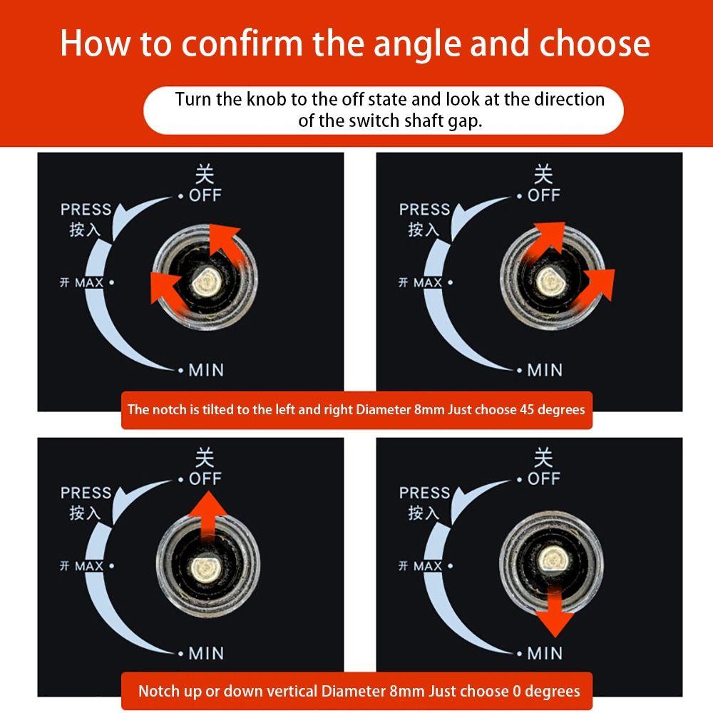 1Pair 6/8mm Cooker Oven Control Switch Universal Assembly Button  Gas Cooker Accessories