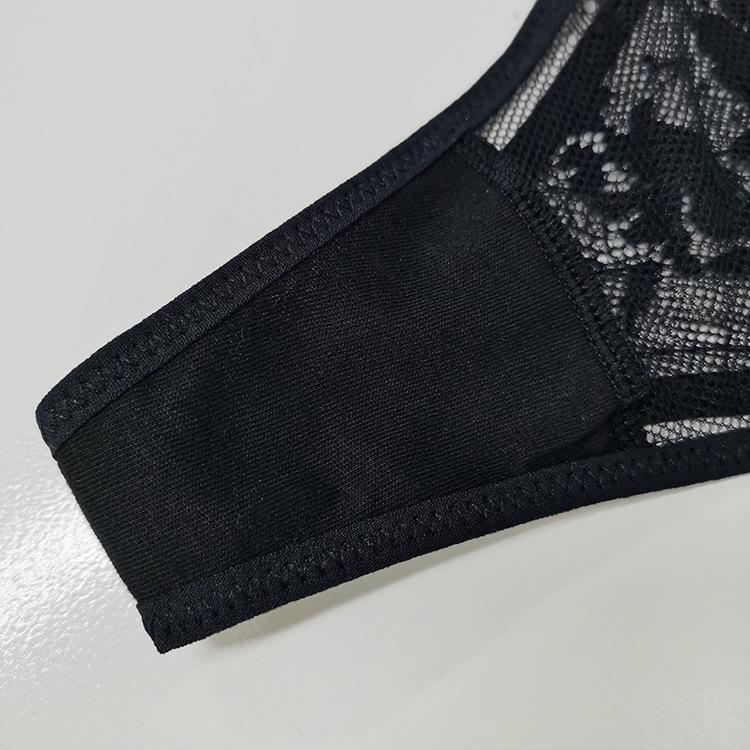 Sexy Ladies Solid Color Chain Thong Low Waist Transparent Temptation Panties Chain V Pants