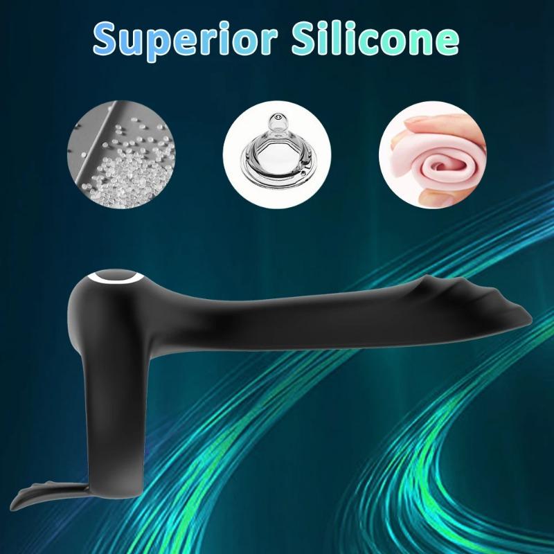 Vibrator für Paare, kabellos, Prostata-Massage, Cockring, Verzögerung der Ejakulation, Penisring, G-Punkt, Klitoris-Stimulator, Sexspielzeug für Erwachsene