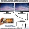 4 In 1 USB C To Dual HDMI Hub 4K Adapter for MacBook Dual Screen Display Type C Dock with USB Ports