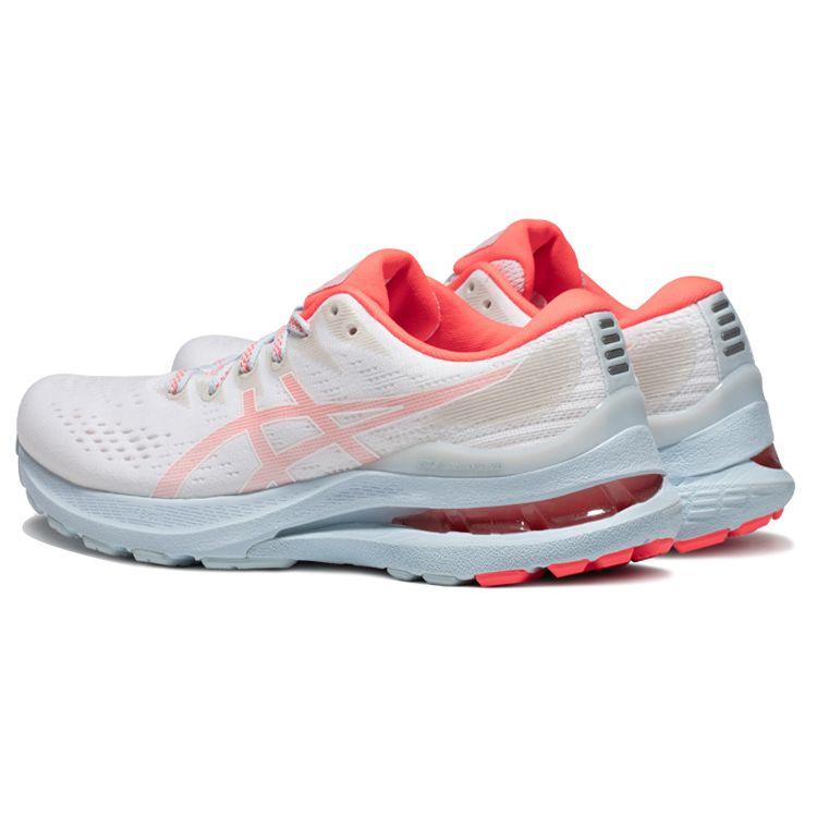 Asics Gel-Kayano 28 Cushioning Sports Fabric Low-Top Marathon Running Shoes Women sneaker White Orange Red 1012B257-100