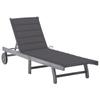 Day and Night - Day and Night Garden Lounger with Solid Gray Acacia Wood Cushion