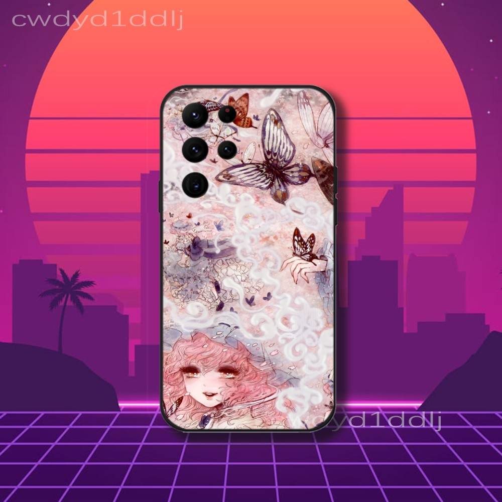Saigyouji Y-Yuyuko Anime Phone Case For Samsung S10,S21,FE,S21 ,S26,S25,S24,S23,Ultra,S9,S22,Plus Black Shell Cover