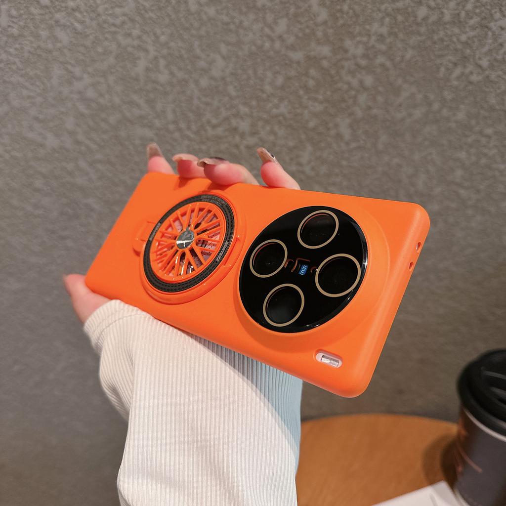 VOERO For vivo X100 Pro 5G Kickstand Phone Case Tempered Glass Lens Protector