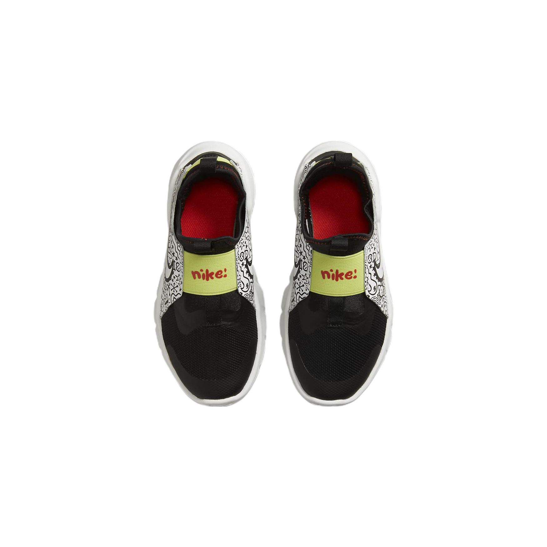 Детские кроссовки Nike Flex Runner 2 JP PS Doodles Black Picante-Red Light-Lemon-Twist — фото 4
