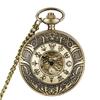 Large Black Decorative Romagna Double Display Pocket Watch Retro Necklace Men'S Alloy Pocket Watch