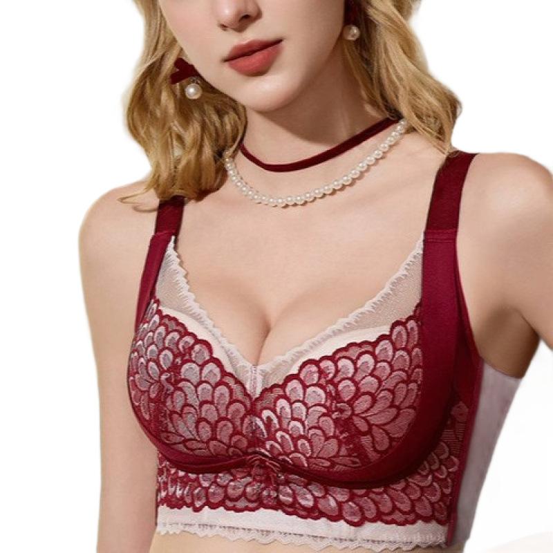 Luxury Lace Adjustable Bra Gathers and Closes Secondary Breasts, Large Breasts, Small Breasts, No Steel Rim, Comfortable Upper Support Underwear Women