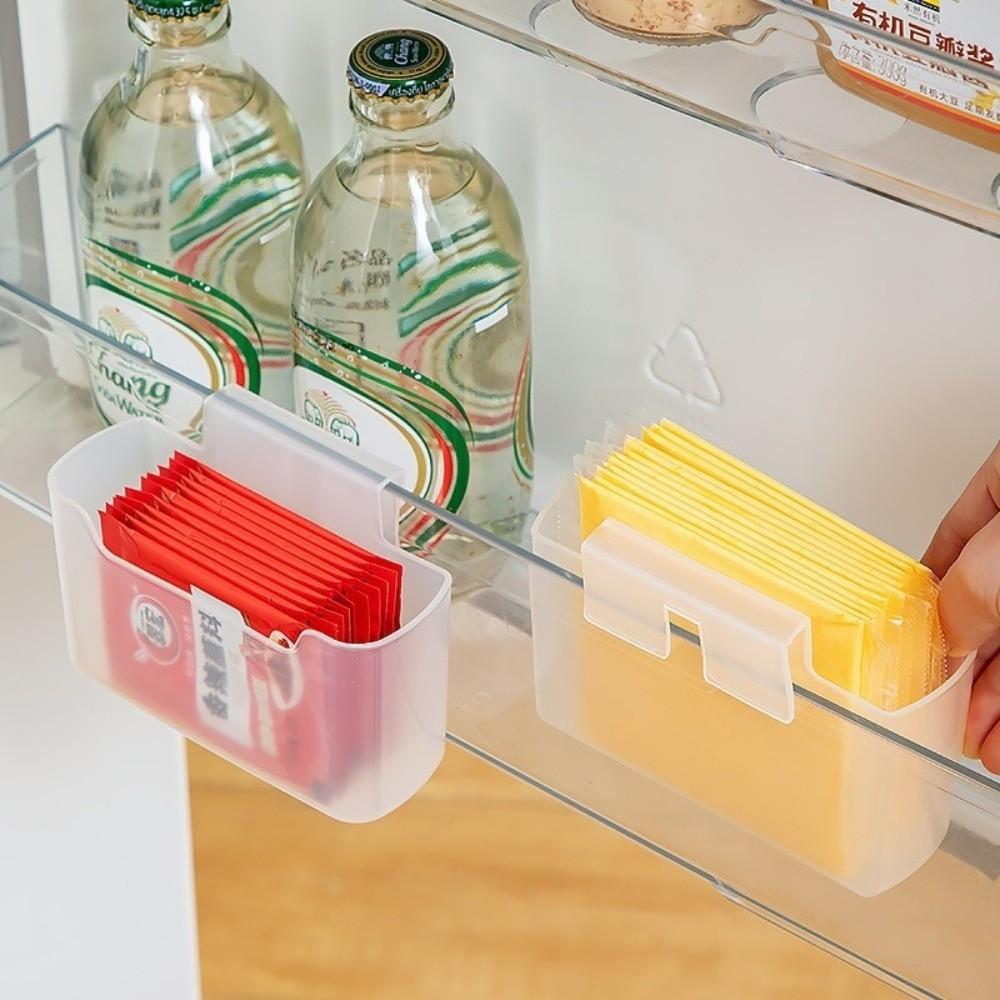 Wall Mounted Refrigerator Side Organizer PP Classification Box Storage Box Kitchen Organization