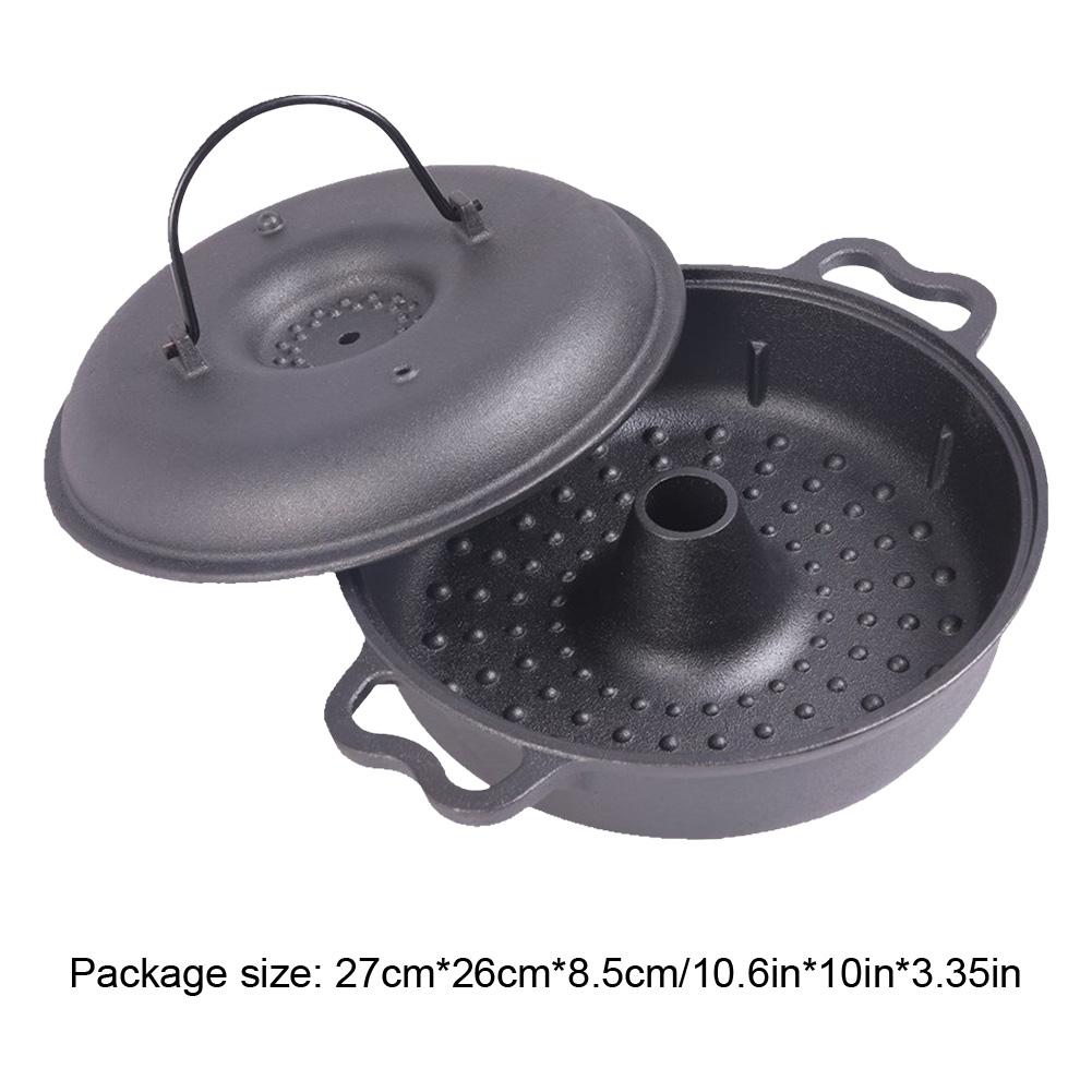 Cast Iron Roasted Sweet Potato Pan W/Lid Garlic Roaster Garlic Baker for Picnic Camping Patio Backyard Cooking