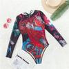 Summer New Style European And American Style Ladies One Piece Long Sleeved Bikini Sunscreen Swimsuit Sexy And Cute