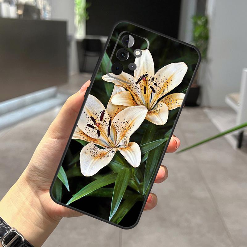 Lily Flowers Case For Samsung Galaxy A32 A12 A22 A52 A35 A26 A16 A05 A55 A15 A54 A34 A14 A56 A36 A13 A53
