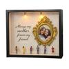 DIY Mini Museum Silhouette Box Personalized Photo Memory Display Case with Gold Frames Figurines Shadow Box Frame Kit with Light