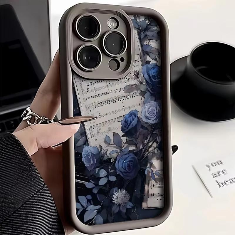 

Black Vintage Poster Blue RosePhone Case For Motorola Moto Edge 70 50 Pro 60 Fusion 40 Neo G84 G86 G53 G35 G52 G60 G75 G54 Cover Motorola G20