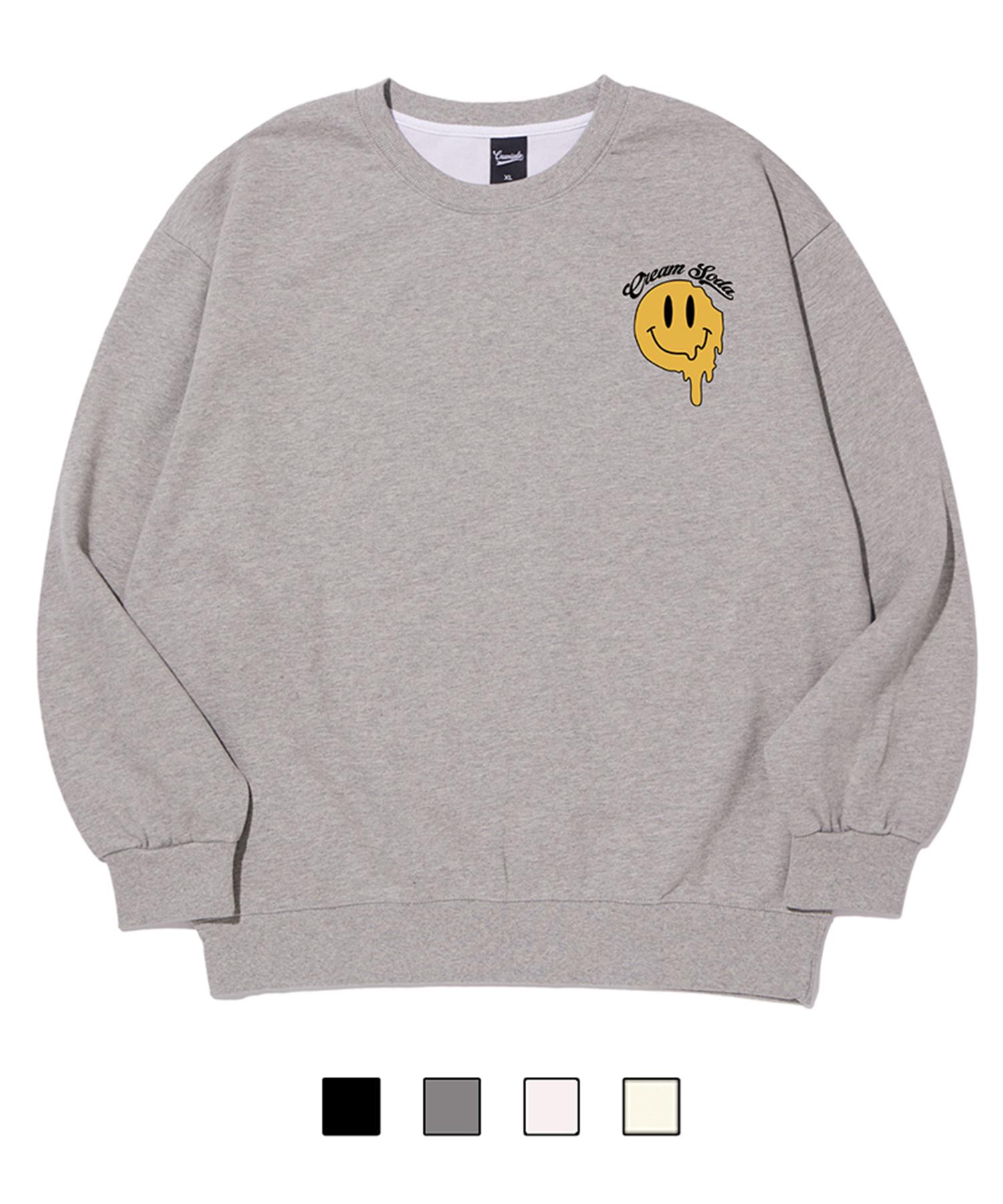 Cream Soda Lab Smile Gray Sweatshirt Brushed Gray/1(M)