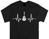 Guitar Heartbeat T-and Kids Tshirt: Music Pulse Graphic Tee