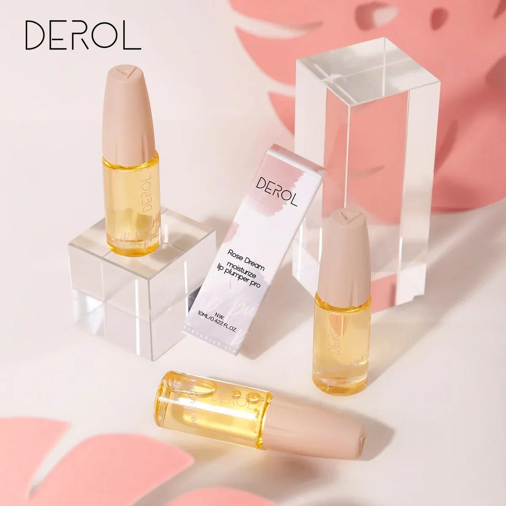 DEROL Ginger Extract Peppermint Lip Plumper Day Night Repair Moisturizing Long-lasting Lip Pack Lip Purple Special Effect Makeup