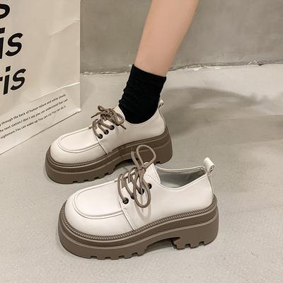 British Style Retro Versatile Single Shoes Women's 2025 New Autumn Light Luxury Thick-soled Heightening Small Leather Shoes High-end Loafers