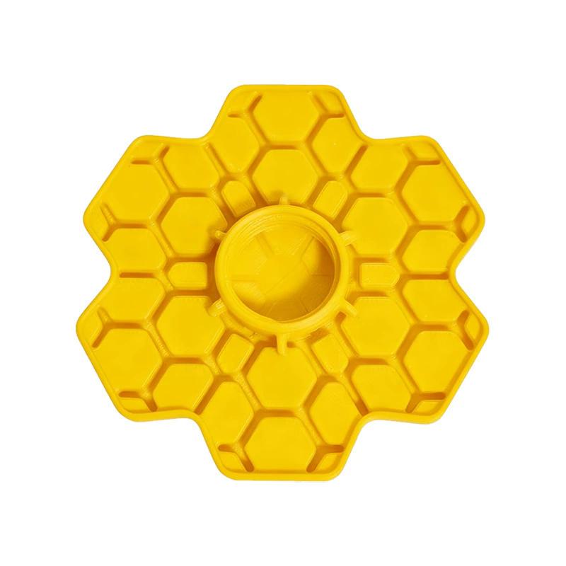 Bee Water Feeder with Perch Safe Honeybee Drinking Station for Garden Patio Beekeeping Supplies, Small-Hole Honeycomb Tray